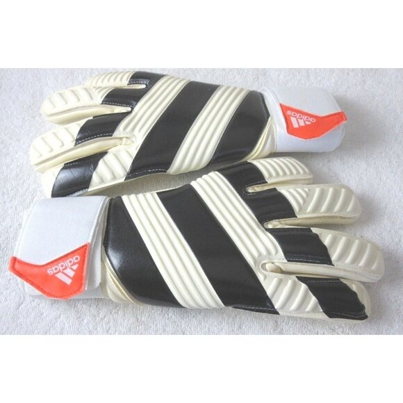 Men's Adidas Soccer Classic Pro Goalie Gloves White Black Seamless Touch NWT - Picture 4 of 7